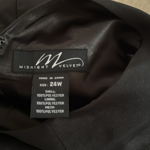 Midnight Velvet little black dress plus size 24w - Picture 5 of 5